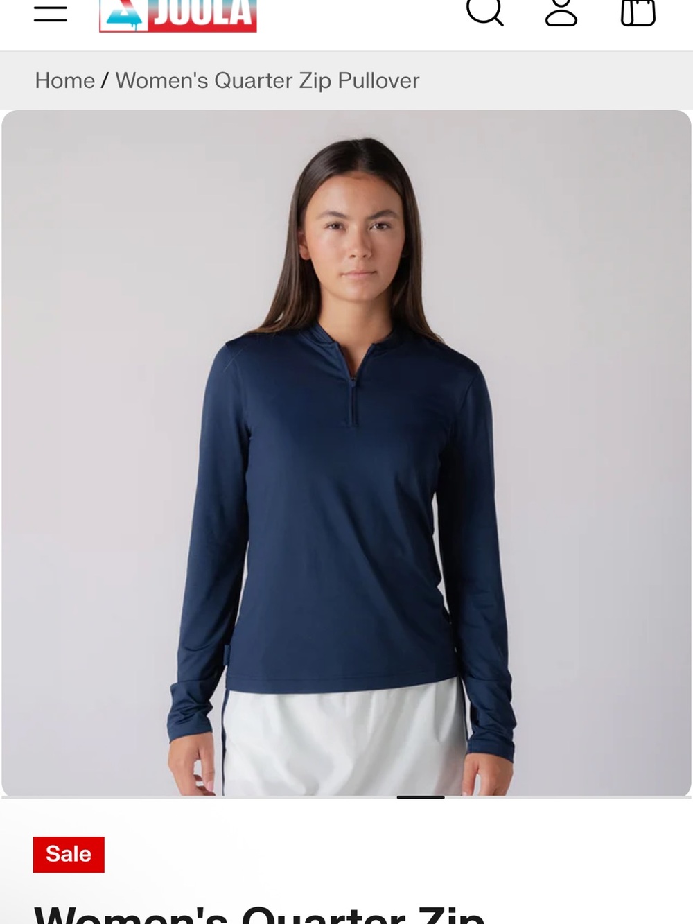 NWT Joola Women's Navy Quarter-Zip Performance Pullover Sz XXL